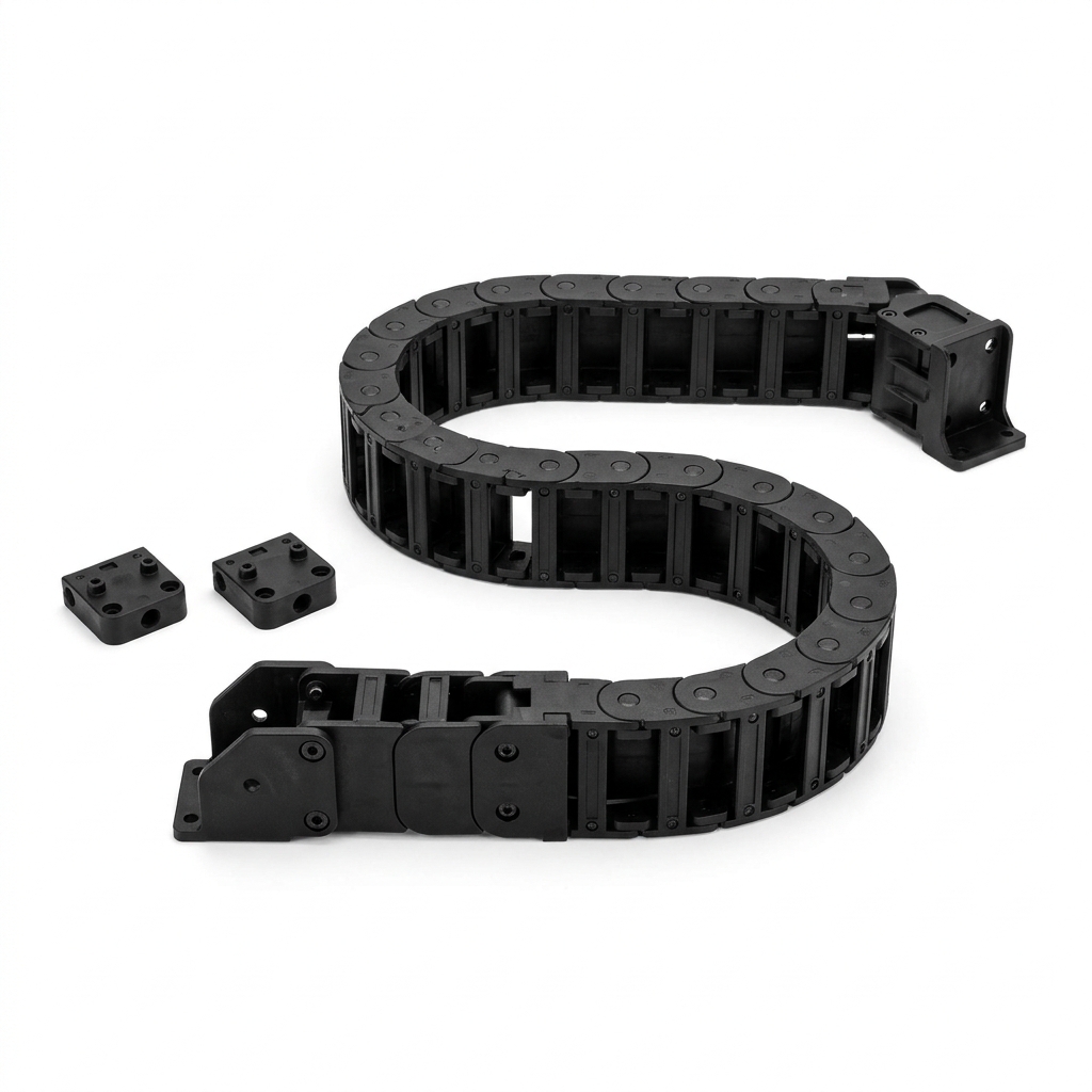 Cable Carriers Low Particle Generation with Brackets