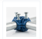 Blue Quick-Pipe Coupling Clamps